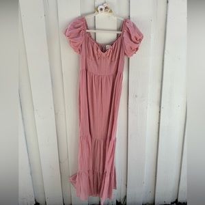 Dusty Rose pink dress Urban Outfitters